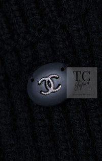CHANEL 17B Black Gabrielle Coco Cashmere Coat Long Cardigan 38 40 シャネル ブラック ガブリエル ココ カシミア コート ロング カーディガン 即発