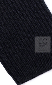 CHANEL 17B Black Gabrielle Coco Cashmere Coat Long Cardigan 38 40 シャネル ブラック ガブリエル ココ カシミア コート ロング カーディガン 即発