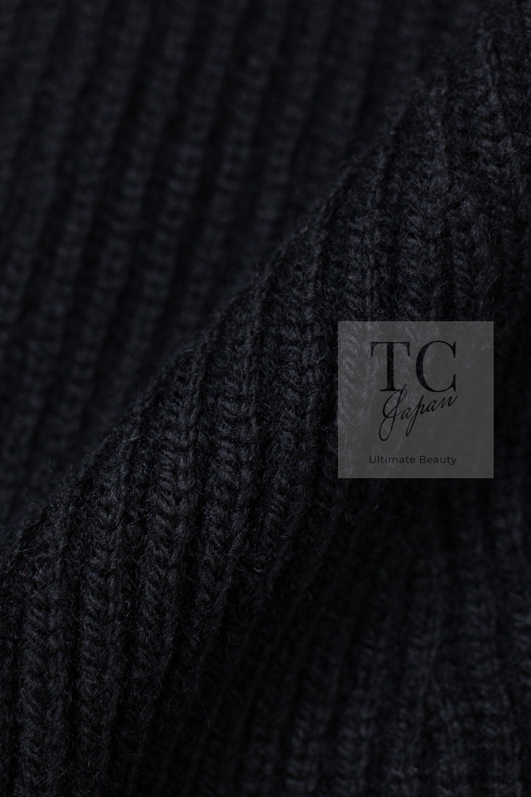CHANEL 17B Black Gabrielle Coco Cashmere Coat Long Cardigan 38 40 シャネル ブラック ガブリエル ココ カシミア コート ロング カーディガン 即発