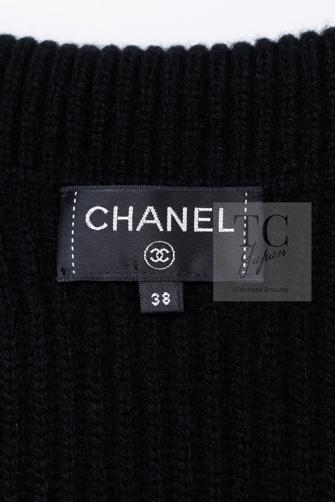 CHANEL 17B Black Gabrielle Coco Cashmere Coat Long Cardigan 38 40 シャネル ブラック ガブリエル ココ カシミア コート ロング カーディガン 即発