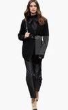 CHANEL 17B Black Gabrielle Coco Cashmere Coat Long Cardigan 38 40 シャネル ブラック ガブリエル ココ カシミア コート ロング カーディガン 即発