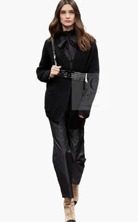 CHANEL 17B Black Gabrielle Coco Cashmere Coat Long Cardigan 38 40 シャネル ブラック ガブリエル ココ カシミア コート ロング カーディガン 即発