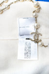 CHANEL 19S Ivory Blue Line Logo Cashmere Knit Cardigan 42 シャネル アイボリー ブルー バイカラー ロゴ カシミヤ 100% ニット カーディガン 即発