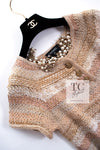 CHANEL 18C Beige Peach Knit Dress 42 シャネル ベージュ ピーチ ニット ワンピース 即発
