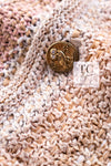 CHANEL 18C Beige Peach Knit Dress 42 シャネル ベージュ ピーチ ニット ワンピース 即発