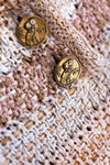 CHANEL 18C Beige Peach Knit Dress 42 シャネル ベージュ ピーチ ニット ワンピース 即発
