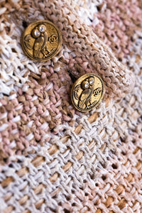 CHANEL 18C Beige Peach Knit Dress 42 シャネル ベージュ ピーチ ニット ワンピース 即発