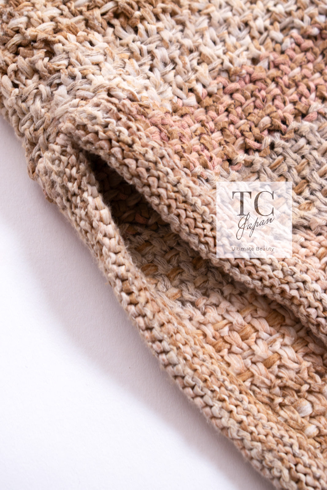 シャネル ワンピース CHANEL ベージュ ピーチ ニット 18C Beige
