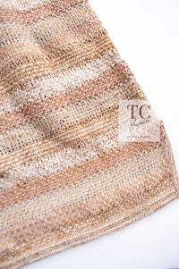 CHANEL 18C Beige Peach Knit Dress 42 シャネル ベージュ ピーチ ニット ワンピース 即発