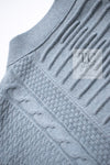 CHANEL 16PF Pale Blue Cashmere 100 Knit Cardigan 50 シャネル ペールブルー カシミヤ 100 ニット カーディガン ハンドメイド シルバー 装飾 即発