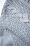 CHANEL 16PF Pale Blue Cashmere 100 Knit Cardigan 50 シャネル ペールブルー カシミヤ 100 ニット カーディガン ハンドメイド シルバー 装飾 即発