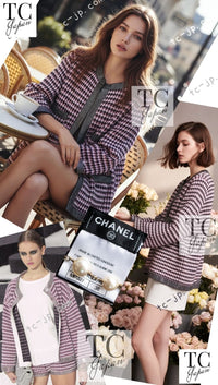 CHANEL 11S Pink Rhinestone Trim Cashmere Knit Jacket Cardigan 36 38 40 50 シャネル ピンク 豪華 ラインストーン カシミア ニット ジャケット カーディガン 即発 - TC JAPAN