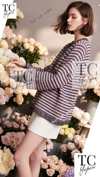 CHANEL 11S Pink Rhinestone Trim Cashmere Knit Jacket Cardigan 36 38 40 50 シャネル ピンク 豪華 ラインストーン カシミア ニット ジャケット カーディガン 即発 - TC JAPAN
