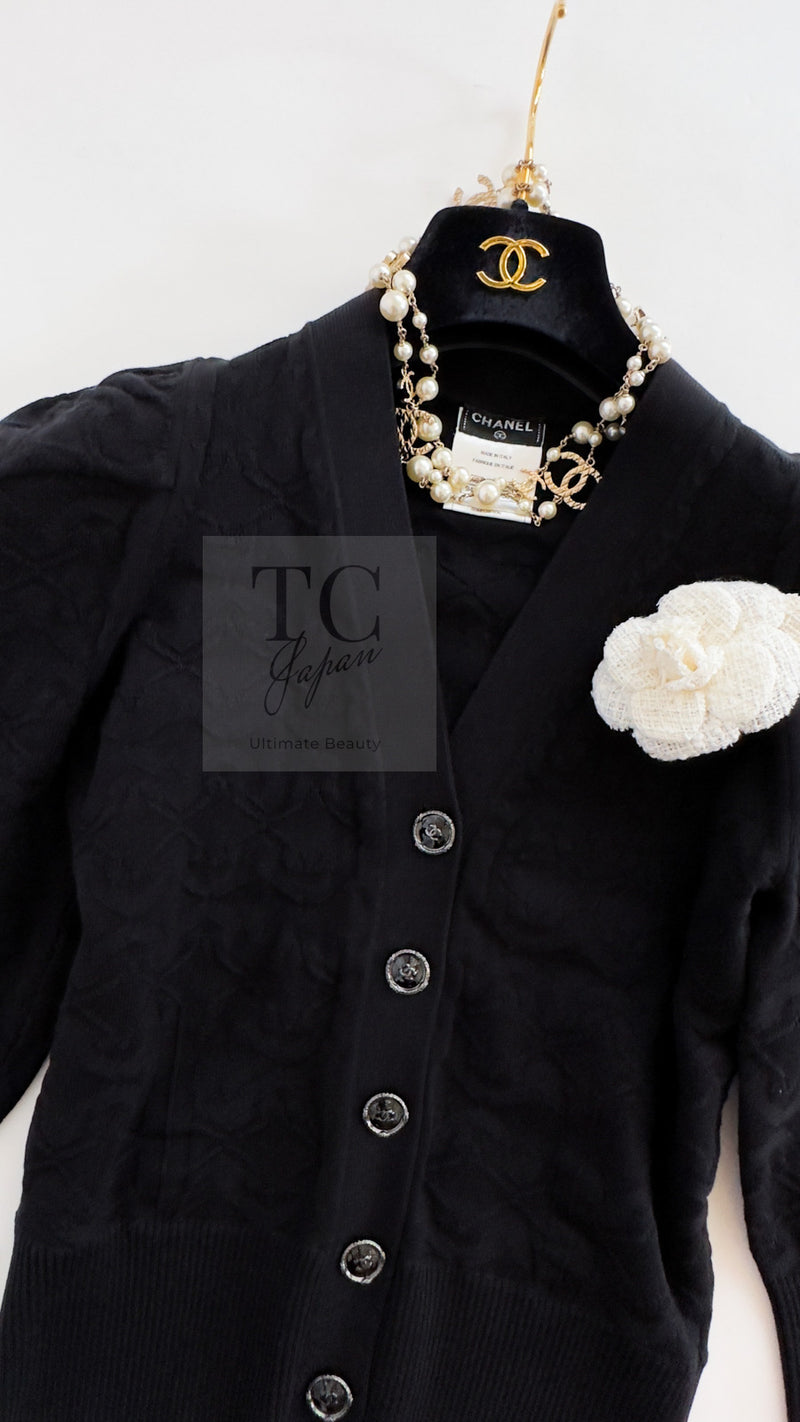 CHANEL 13C Black CC Buttons Cotton Knit Cardigan 36 38 シャネル ブラック ココボタン コットン ニット カーディガン 即発