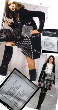 CHANEL 07A Black Cashmere Wool Angora Knit Cardigan Coat 36 38 シャネル ブラック カシミヤ ウール アンゴラ ニット コート カーディガン 即発