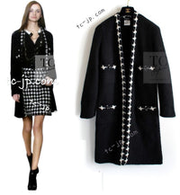 CHANEL 07A Black Cashmere Wool Angora Knit Cardigan Coat 36 38 シャネル ブラック カシミヤ ウール アンゴラ ニット コート カーディガン 即発