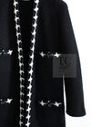 CHANEL 07A Black Cashmere Wool Angora Knit Cardigan Coat 36 38 シャネル ブラック カシミヤ ウール アンゴラ ニット コート カーディガン 即発