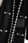 CHANEL 07A Black Cashmere Wool Angora Knit Cardigan Coat 36 38 シャネル ブラック カシミヤ ウール アンゴラ ニット コート カーディガン 即発