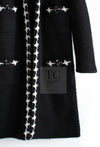 CHANEL 07A Black Cashmere Wool Angora Knit Cardigan Coat 36 38 シャネル ブラック カシミヤ ウール アンゴラ ニット コート カーディガン 即発