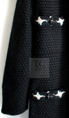 CHANEL 07A Black Cashmere Wool Angora Knit Cardigan Coat 36 38 シャネル ブラック カシミヤ ウール アンゴラ ニット コート カーディガン 即発