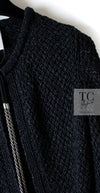 CHANEL 11S Black CC Chain Cotton Knit Cardigan 38 シャネル ブラック CC チェーン コットン ニット カーディガン 即発