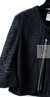 CHANEL 11S Black CC Chain Cotton Knit Cardigan 38 シャネル ブラック CC チェーン コットン ニット カーディガン 即発