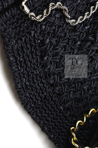 CHANEL 11S Black CC Chain Cotton Knit Cardigan 38 シャネル ブラック CC チェーン コットン ニット カーディガン 即発