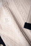 CHANEL 13C Beige Ivory Navy Cotton Knit Cardigan 38 40 シャネル ベージュ アイボリー ネイビー コットン ニット カーディガン 即発