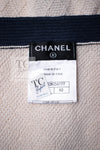 CHANEL 13C Beige Ivory Navy Cotton Knit Cardigan 38 40 シャネル ベージュ アイボリー ネイビー コットン ニット カーディガン 即発