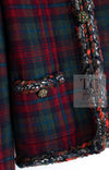 CHANEL 13PF Red Green Blue Gripoix Button Cashmere Cardigan 38 シャネル レッド グリーン ブルー グリポワ 宝石 ボタン カシミア カーディガン 即発