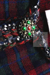 CHANEL 13PF Red Green Blue Gripoix Button Cashmere Cardigan 38 シャネル レッド グリーン ブルー グリポワ 宝石 ボタン カシミア カーディガン 即発