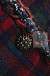 CHANEL 13PF Red Green Blue Gripoix Button Cashmere Cardigan 38 シャネル レッド グリーン ブルー グリポワ 宝石 ボタン カシミア カーディガン 即発