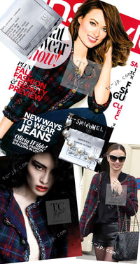CHANEL 13PF Red Green Blue Gripoix Button Cashmere Cardigan 38 シャネル レッド グリーン ブルー グリポワ 宝石 ボタン カシミア カーディガン 即発