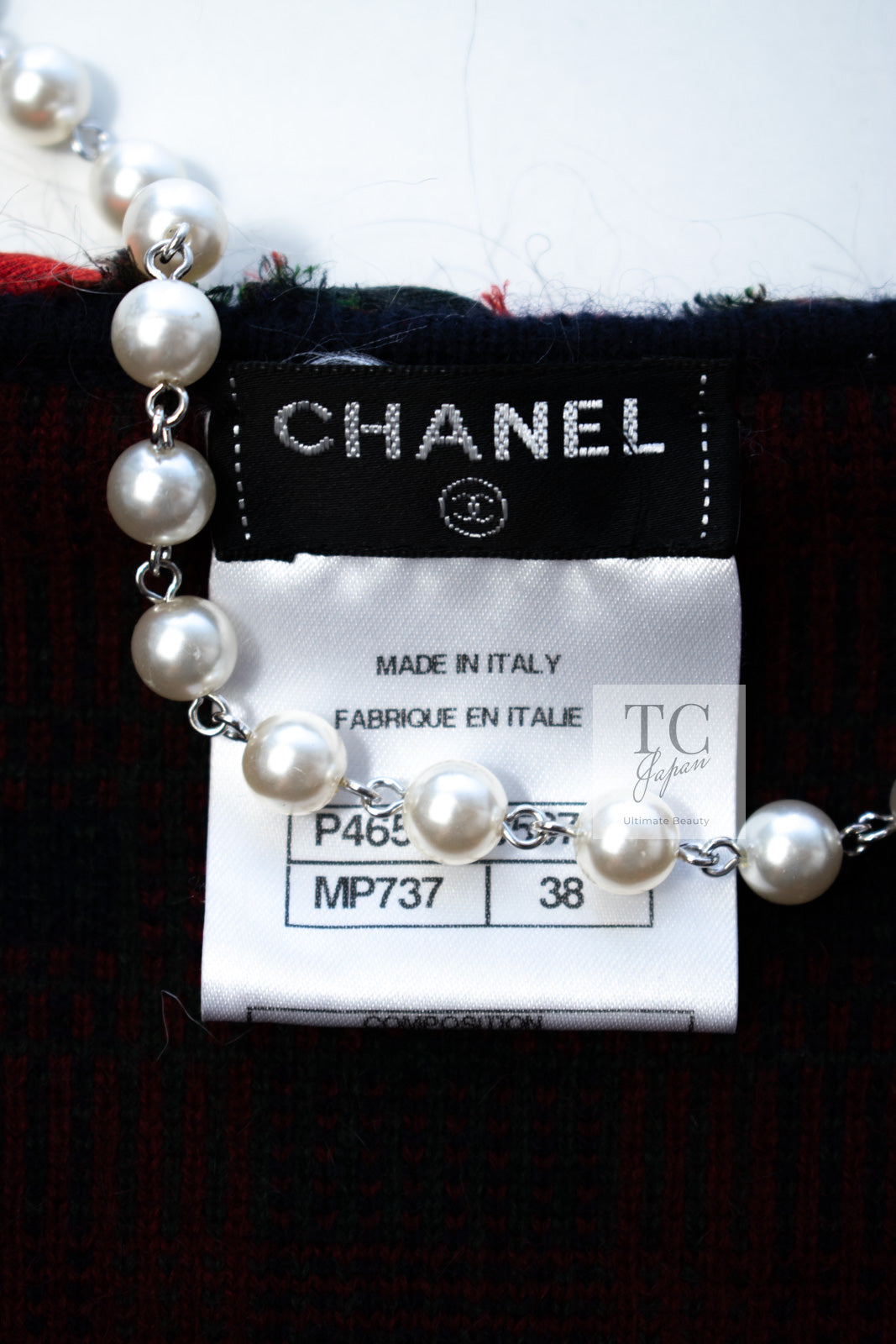 CHANEL 13PF Red Green Blue Gripoix Button Cashmere Cardigan 38 シャネル レッド グリーン ブルー グリポワ 宝石 ボタン カシミア カーディガン 即発