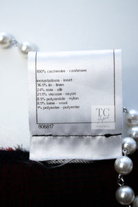 CHANEL 13PF Red Green Blue Gripoix Button Cashmere Cardigan 38 シャネル レッド グリーン ブルー グリポワ 宝石 ボタン カシミア カーディガン 即発