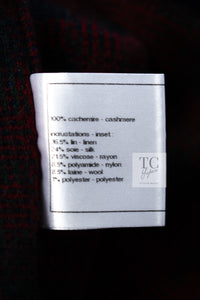 CHANEL 13PF Red Green Blue Gripoix Button Cashmere Cardigan 38 シャネル レッド グリーン ブルー グリポワ 宝石 ボタン カシミア カーディガン - TC JAPAN