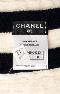 CHANEL 12C Ivory Cotton Cashmere Knit Dress 34 36 38 シャネル アイボリー ジャージ カシミア混 コットン ニット ワンピース 即発