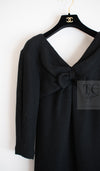 CHANEL 13S Black Mesh Cotton Dress 36 38 シャネル 女優 ハンヒョジュ着 ブラック ワッフル生地 メッシュ コットン ワンピース 即発 - TC JAPAN