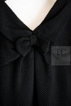 CHANEL 13S Black Mesh Cotton Dress 36 38 シャネル 女優 ハンヒョジュ着 ブラック ワッフル生地 メッシュ コットン ワンピース 即発
