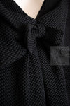 CHANEL 13S Black Mesh Cotton Dress 36 38 シャネル 女優 ハンヒョジュ着 ブラック ワッフル生地 メッシュ コットン ワンピース 即発