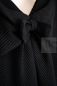 CHANEL 13S Black Mesh Cotton Dress 36 38 シャネル 女優 ハンヒョジュ着 ブラック ワッフル生地 メッシュ コットン ワンピース 即発