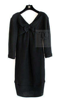 CHANEL 13S Black Mesh Cotton Dress 36 38 シャネル 女優 ハンヒョジュ着 ブラック ワッフル生地 メッシュ コットン ワンピース 即発