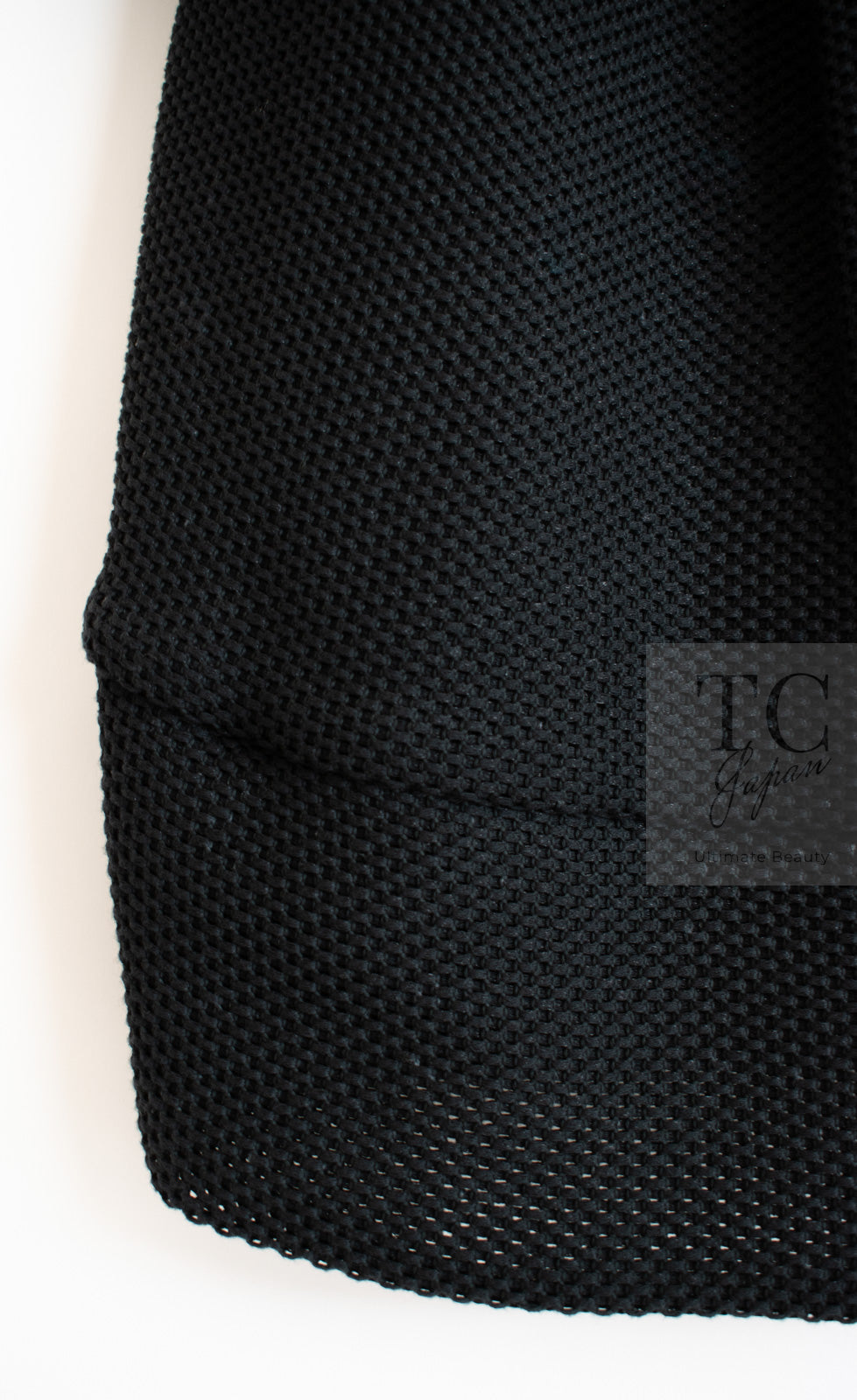 CHANEL 13S Black Mesh Cotton Dress 36 38 シャネル 女優 ハンヒョジュ着 ブラック ワッフル生地 メッシュ コットン ワンピース 即発