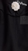 CHANEL 13S Black Mesh Cotton Dress 36 38 シャネル 女優 ハンヒョジュ着 ブラック ワッフル生地 メッシュ コットン ワンピース 即発