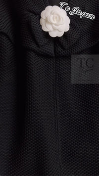 CHANEL 13S Black Mesh Cotton Dress 36 38 シャネル 女優 ハンヒョジュ着 ブラック ワッフル生地 メッシュ コットン ワンピース 即発
