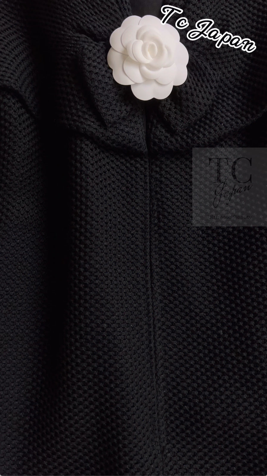 CHANEL 13S Black Mesh Cotton Dress 36 38 シャネル 女優 ハンヒョジュ着 ブラック ワッフル生地 メッシュ コットン ワンピース 即発