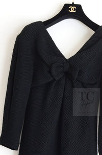 CHANEL 13S Black Mesh Cotton Dress 36 38 シャネル 女優 ハンヒョジュ着 ブラック ワッフル生地 メッシュ コットン ワンピース 即発