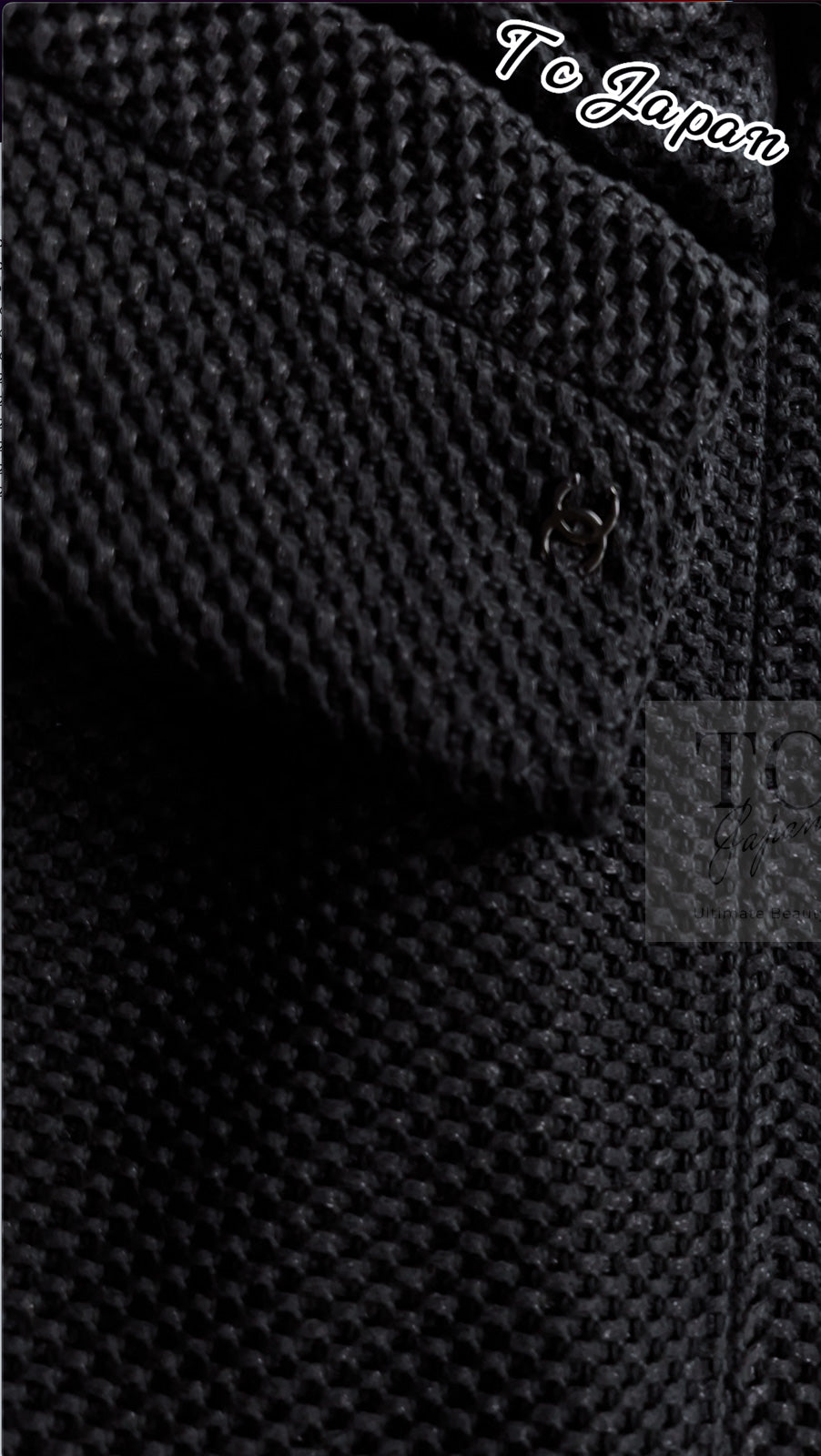 CHANEL 13S Black Mesh Cotton Dress 36 38 シャネル 女優 ハンヒョジュ着 ブラック ワッフル生地 メッシュ コットン ワンピース 即発 - TC JAPAN