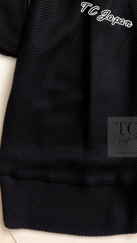 CHANEL 13S Black Mesh Cotton Dress 36 38 シャネル 女優 ハンヒョジュ着 ブラック ワッフル生地 メッシュ コットン ワンピース 即発 - TC JAPAN