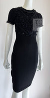 CHANEL 09A Black Beaded Wool Knit Dress 36 シャネル ブラック ビジュー装飾 ウール ニット ワンピース 即発